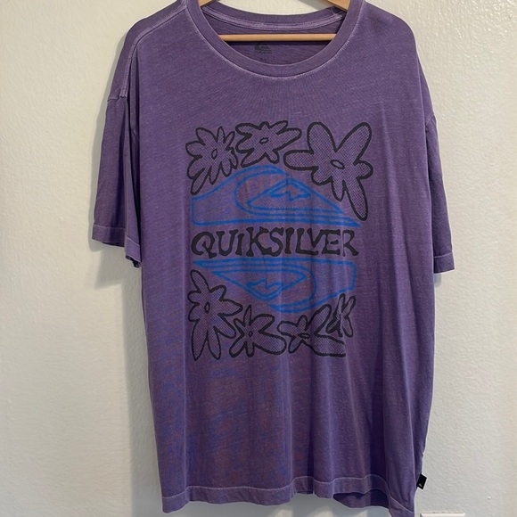 Oversized purple Quicksilver tee - Picture 2 of 6